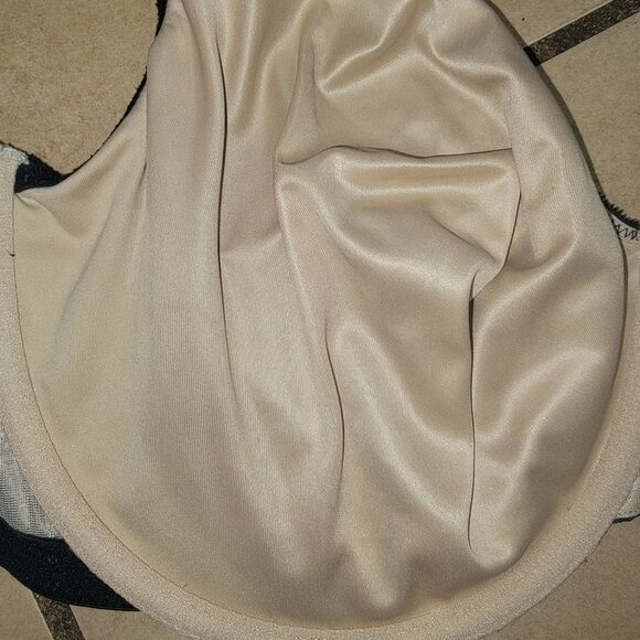 Cacique Modern Lace Lightly Lined Balconette Bra Black beige 42H - Picture 7 of 9